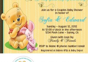 Personalized Winnie the Pooh Baby Shower Invitations Winnie the Pooh theme Custom Baby Shower by