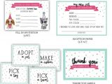 Pet Adoption Party Invitations Pet Adoption Beanie Boo Printable Party Pack Instant