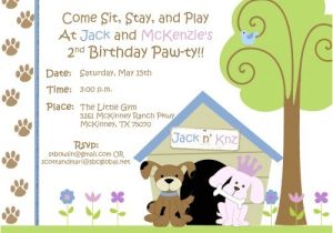 Pet Birthday Party Invitations Free Dog themed Birthday Party Invitations Template Free