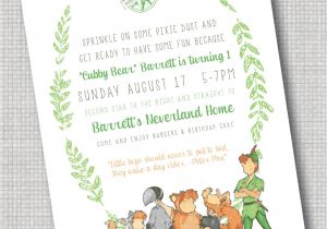 Peter Pan Birthday Invitation Wording Peter Pan and the Lost Boys Invitation Never Growing Up