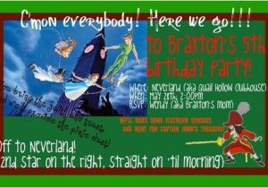 Peter Pan Birthday Invitation Wording Peter Pan Birthday Party Invitation Ideas Bagvania Free