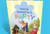 Peter Rabbit Nick Jr Birthday Invitations Peter Rabbit Birthday Party Invitations