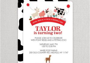 Petting Zoo themed Birthday Party Invitations Farm Birthday Invitation for A Girl or Boy Farm by