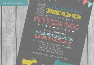 Petting Zoo themed Birthday Party Invitations Petting Zoo Birthday Party Invitation Bunting Banner Farm