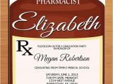 Pharmacy Graduation Party Invitations Pharmacist Nursing Medical Degree Graduation Party