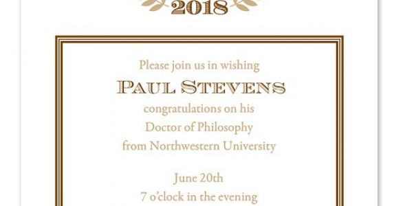 Phd Graduation Party Invitation Wording Doctoral Graduation Invitations