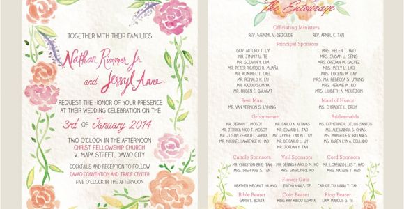 Philippine Wedding Invitation A Watercolor Invitation for A Davao Wedding Stars for Dreams