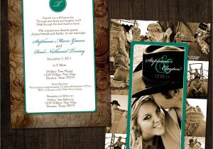 Photo Collage Wedding Invitations Western Chic Collage Wedding Invitation by Designink On Etsy