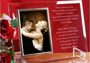 Picture Frame Wedding Invitations Wedding Invitation Personalized Beveled Glass Picture Frame