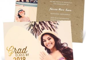 Pictures for Graduation Invitations Favorite Photo Gold Foil Graduation Announcements Pear