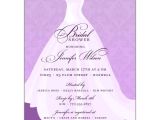 Pictures Of Bridal Shower Invitations Flowing Lilac Gown Bridal Shower Invitations