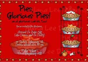 Pie Party Invitations Alana Lee Designs Custom Photo Products with Personality