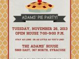 Pie Party Invitations Announcements to Ponder Pie Party Invitation
