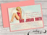 Pin Up Girl Bachelorette Party Invitations Vintage Pin Up Girl Invitation Bachelorette Party Hens