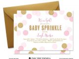 Pink and Gold Baby Shower Invitations Free Baby Sprinkle Invitation Blush Pink & Gold Baby Shower