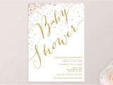 Pink and Gold Baby Shower Invitations Free Pink Gold Baby Shower Invitation Printable Pink Gold Glitter
