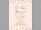 Pink and Gold Bridal Shower Invitations Etsy Blush Gold Bridal Shower Invitation Pink Glitter Mia Br85