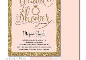 Pink and Gold Bridal Shower Invitations Etsy Bridal Shower Invitation Blush Pink Gold Glitter Printable
