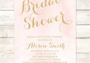 Pink and Gold Bridal Shower Invitations Etsy Unavailable Listing On Etsy