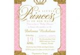 Pink and Gold Princess Baby Shower Invitations Little Princess Royal Pink and Gold Baby Shower 5×7 Paper