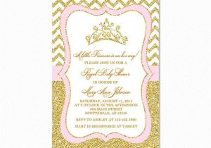 Pink and Gold Princess Baby Shower Invitations Princess Baby Shower Invitation Blush Pink Gold Baby