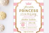 Pink and Gold Princess Baby Shower Invitations Princess Baby Shower Invitation Pink and Gold Baby Shower