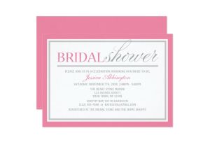 Pink and Gray Bridal Shower Invitations Modern Pink & Gray Bridal Shower Invitations