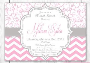 Pink and Gray Bridal Shower Invitations Pink and Gray Baby Shower Invitations – Gangcraft