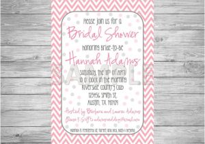 Pink and Gray Bridal Shower Invitations Pink and Grey Bridal Shower Invitation Printable by