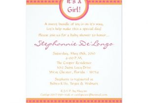 Pink and orange Baby Shower Invitations 5×7 Pink & orange Polka Dot Baby Shower Invitation