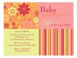 Pink and orange Baby Shower Invitations Flower Fizz Pink & orange • Baby Shower Invitation