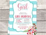 Pink and Teal Baby Shower Invitations Baby Girl Baby Shower Invitation In Pink Coral Floral
