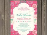Pink and Teal Baby Shower Invitations Pink and Teal Baby Shower Invitation Baby Girl Shower