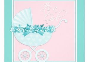 Pink and Teal Baby Shower Invitations Pink and Teal Blue Baby Shower Invitations 5 25" Square