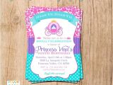 Pink and Teal Baby Shower Invitations Pink Teal and Purple Princess Invitation You Print