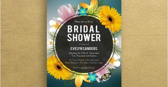 Pink and Yellow Bridal Shower Invitations Bridal Shower Invitations Sunflower Bridal Shower