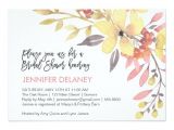 Pink and Yellow Bridal Shower Invitations Yellow and Pink Flowers Bridal Shower Invitation