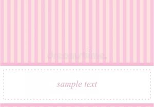 Pink Birthday Invitation Template Vector Card Invitation Vector Template with Pink Stripes