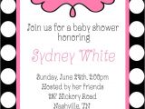 Pink Black and White Baby Shower Invitations Oh Girl Baby Shower Black White Polka Dots Pink