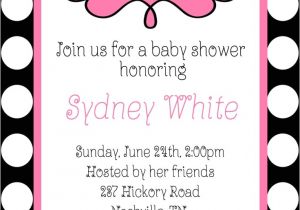 Pink Black and White Baby Shower Invitations Oh Girl Baby Shower Black White Polka Dots Pink
