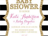 Pink Black and White Baby Shower Invitations Pink Black and White Baby Shower Invitation Pink and Black