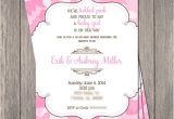 Pink Camouflage Baby Shower Invitations Pink Camo Bling Baby Shower Invitation Printable 5 X