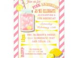Pink Lemonade Party Invitations Personalized Pink Lemonade Invitations