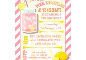 Pink Lemonade Party Invitations Personalized Pink Lemonade Invitations