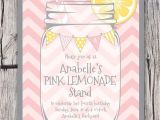 Pink Lemonade Party Invitations Pink Lemonade Invitation Printable Lemonade Stand Invitation