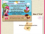 Pink Pirate Party Invitations Pink Pirate Girl Party Invitation Birthday Sea 1st 5th 6th 7th