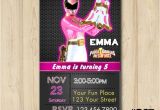 Pink Power Ranger Birthday Invitations Power Ranger Invitation Power Rangers by eventsprintables