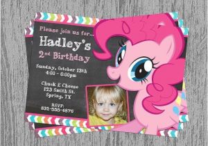 Pinkie Pie Birthday Invitations My Little Pony Pinkie Pie Birthday Invitation Digital File