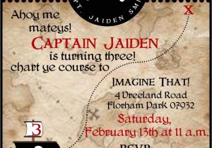 Pirate themed Birthday Party Invitations Pirate Birthday Party Invitations Wording