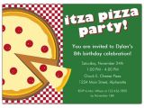 Pizza Birthday Party Invitation Templates Itza Pizza Party Invitations